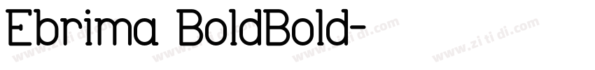 Ebrima BoldBold字体转换